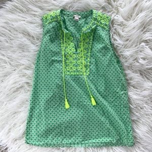 J Crew Embroidered Tank